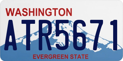 WA license plate ATR5671