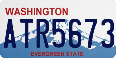 WA license plate ATR5673