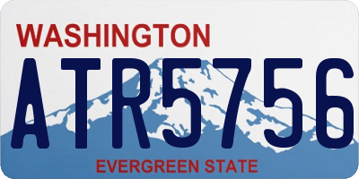 WA license plate ATR5756
