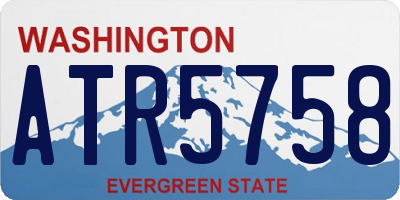 WA license plate ATR5758