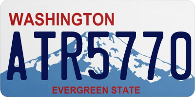 WA license plate ATR5770