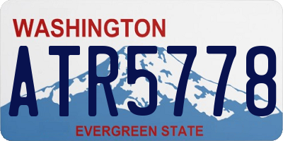 WA license plate ATR5778