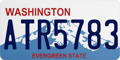 WA license plate ATR5783