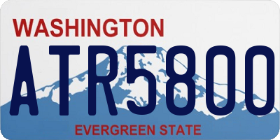 WA license plate ATR5800