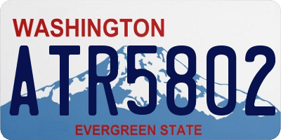 WA license plate ATR5802
