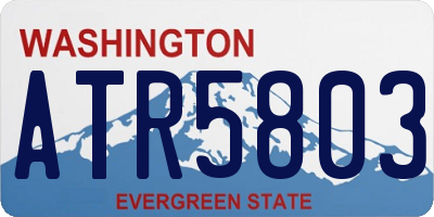 WA license plate ATR5803