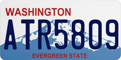 WA license plate ATR5809