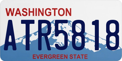 WA license plate ATR5818