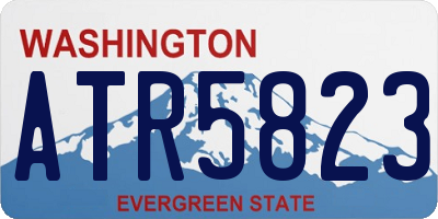 WA license plate ATR5823