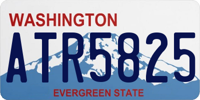 WA license plate ATR5825