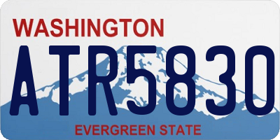 WA license plate ATR5830