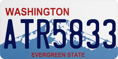 WA license plate ATR5833