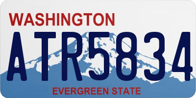 WA license plate ATR5834