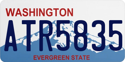 WA license plate ATR5835