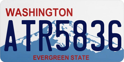 WA license plate ATR5836