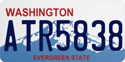 WA license plate ATR5838