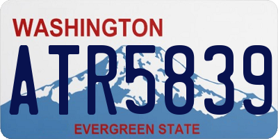 WA license plate ATR5839