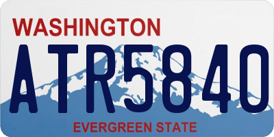 WA license plate ATR5840