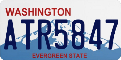 WA license plate ATR5847