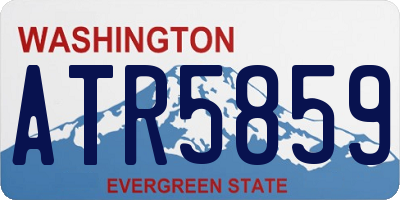 WA license plate ATR5859