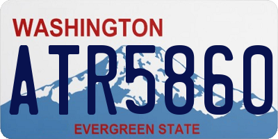 WA license plate ATR5860