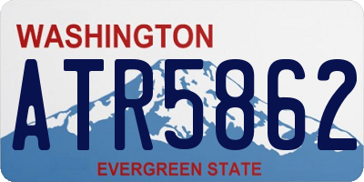 WA license plate ATR5862