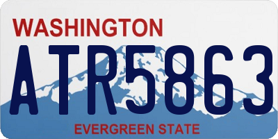 WA license plate ATR5863