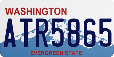 WA license plate ATR5865