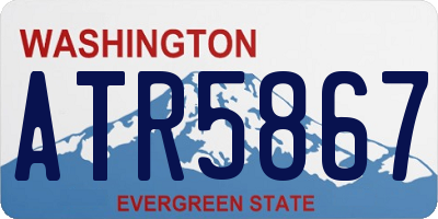 WA license plate ATR5867