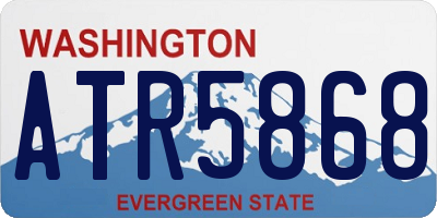 WA license plate ATR5868