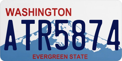 WA license plate ATR5874
