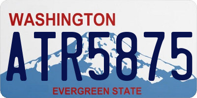 WA license plate ATR5875