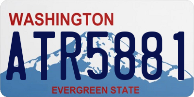 WA license plate ATR5881