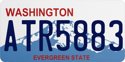 WA license plate ATR5883