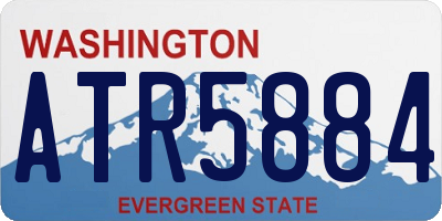 WA license plate ATR5884