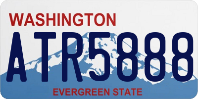 WA license plate ATR5888