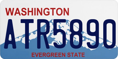 WA license plate ATR5890