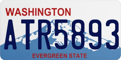 WA license plate ATR5893