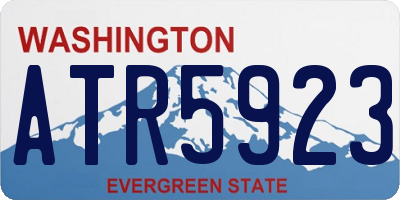 WA license plate ATR5923