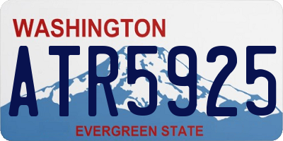 WA license plate ATR5925