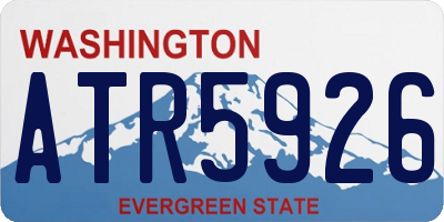 WA license plate ATR5926