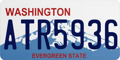 WA license plate ATR5936