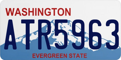 WA license plate ATR5963