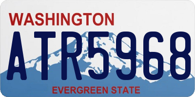 WA license plate ATR5968