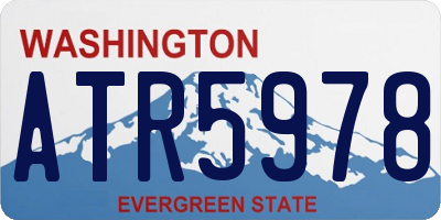 WA license plate ATR5978