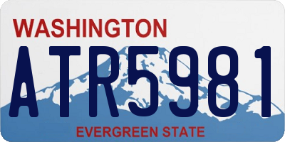 WA license plate ATR5981