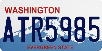 WA license plate ATR5985
