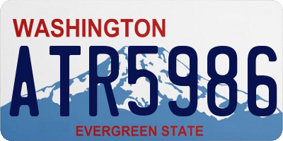 WA license plate ATR5986