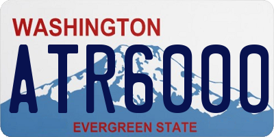 WA license plate ATR6000
