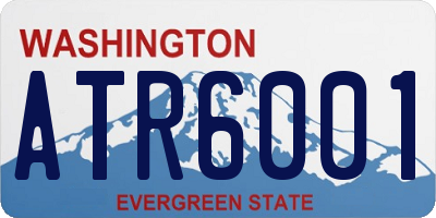 WA license plate ATR6001